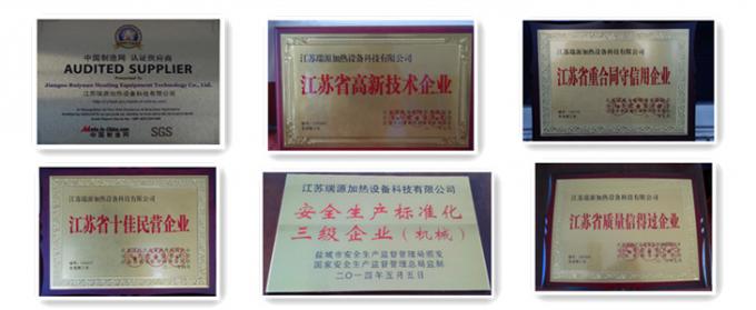 calefator de óleo quente térmico horizontal elétrico industrial para certificados ruiyuian de jiangsu da indústria química