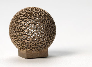 Impressão do alumínio DMLS 3D para a forma da esfera, galvanização dourada