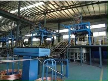 De indução de alta freqüência da fornalha máquina de carcaça de Rod do cobre continuamente