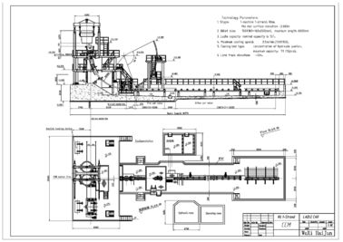 1 torreta de concha da máquina de moldação contínua da costa CCM com função deslizante transversal